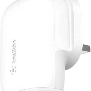 Belkin 30W USB C wall charger with PPS, Power Delivery, USB-IF certified PD 3.0, fast charger plug for iPhone 16, 15, Samsung Galaxy S24, iPad, AirPods, MacBook, Google Pixel and More