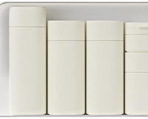 FANPOI 5pcs Cream Dispenser Bottles Set - TSA Approved Travel Essentials, Beige, Modern
