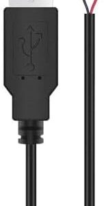 Yjcnelcr Charging Cord Extension Wire Power Supply Cable 2 Pin Bare Wire 22AWG USB Male USB Open End Cable For LED Light Fan