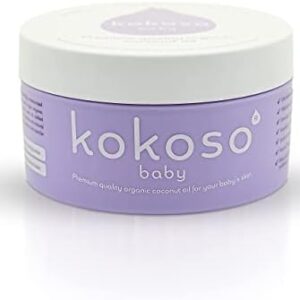 Kokoso Baby Organic Coconut Oil - Moisturising 100% Natural Baby Oil for Baby Massage, Dry, Sensitive and Normal Baby Skin - 200ml (168g)