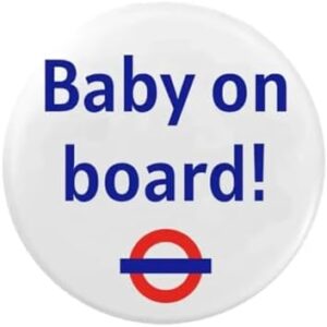 Baby Gifts Pin Badge: Baby On Board Badge TFL London Underground - Pregnancy Announcement Essentials for New Mum - Gender Reveal Ideas, Pregnant Badge, Baby Travel Accessories