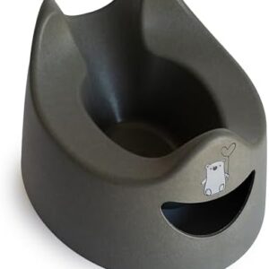 Toddler Essentials Eco - Easy Pour Potty - Dark Grey Portable Potty Training Toilet Seat for Toddlers Hygienic, Easy to Clean, and Travel-Friendly (Previously Known as Pourty)