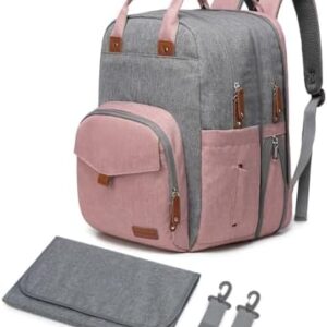 Qualyphant Large Diaper Bag Backpack for 2 Kids Twins - Expandable Baby Bag (26-36L), Dual Big Compartments