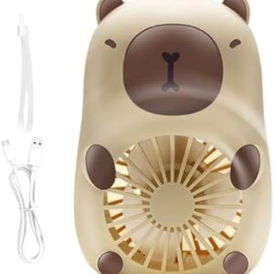 Générique Cute Handheld Fan, Cartoon Air Cooling Fan, 4.33 Inches Compact Design, Mini Outdoor Ventilador, Kid-Friendly Blower for Travel, Makeup, Home, School, Quiet Motor, Easy Carry