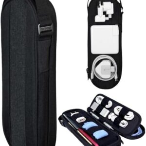 Cable Organiser Bag for Charger, Power Bank and Tech Accessories. Electronics Travel Organizer for Cord, Gadget, Laptop and Macbook Gear