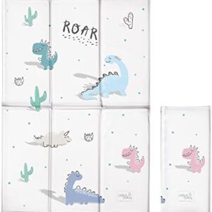Foldable Baby Travel Changing Mat Soft Waterproof Portable Diaper Nappy Changer (Dino)
